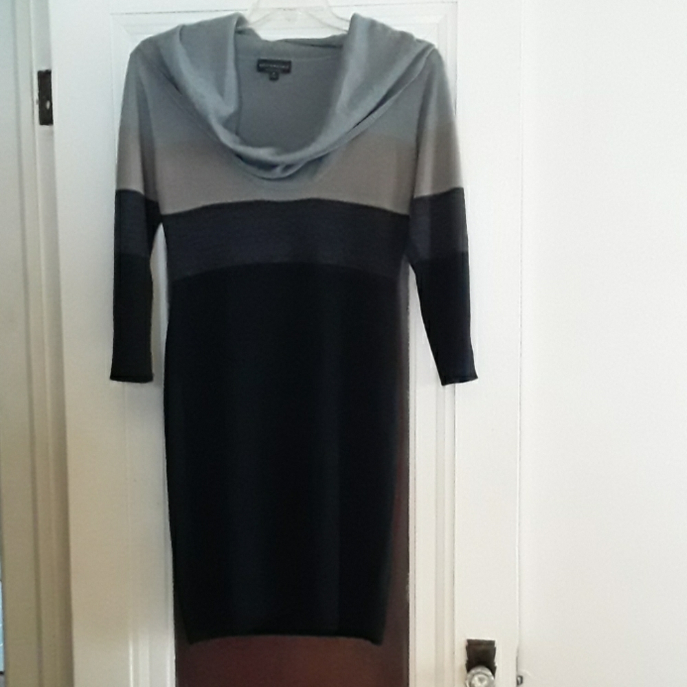 Cowl neck Sweater dress 3/4 sleeves nwot size M